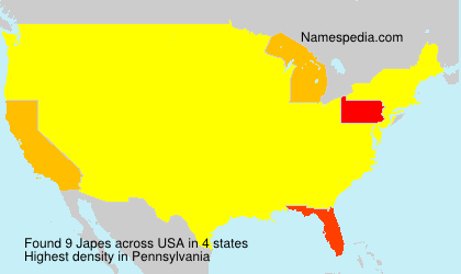 Surname Japes in USA
