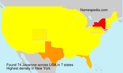 Surname Javarone in USA