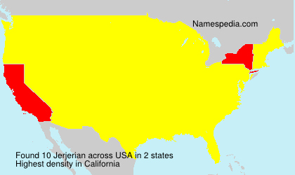 Surname Jerjerian in USA