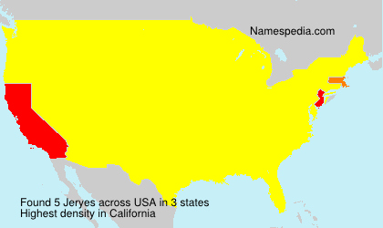 Surname Jeryes in USA