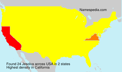 Surname Jesolva in USA