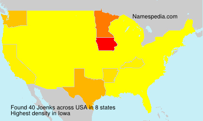 Surname Joenks in USA