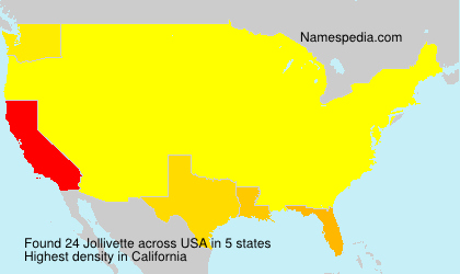 Surname Jollivette in USA