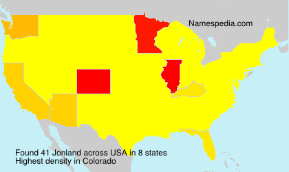Surname Jonland in USA