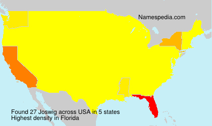 Surname Joswig in USA