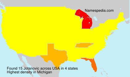 Surname Jotanovic in USA