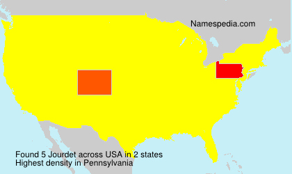 Surname Jourdet in USA
