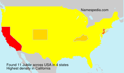 Surname Jubile in USA