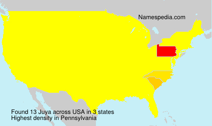 Surname Juya in USA