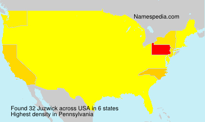 Surname Juzwick in USA
