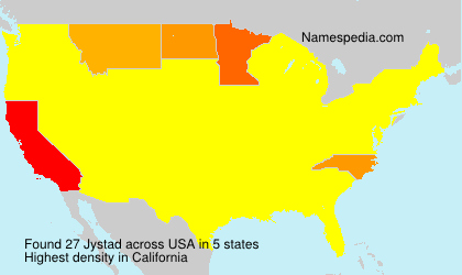 Surname Jystad in USA