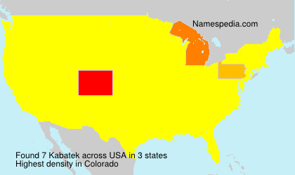 Surname Kabatek in USA