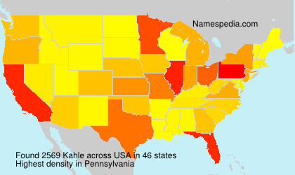 Surname Kahle in USA