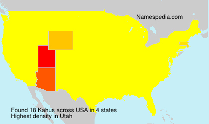 Surname Kahus in USA