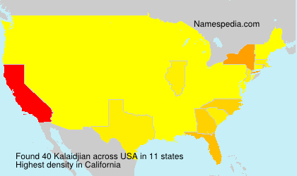 Surname Kalaidjian in USA