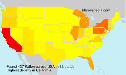 Surname Kallen in USA