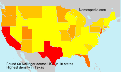 Surname Kallinger in USA