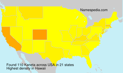 Surname Kaneta in USA
