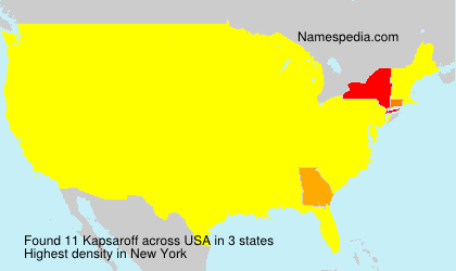 Surname Kapsaroff in USA