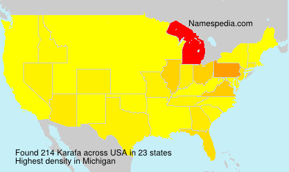 Surname Karafa in USA