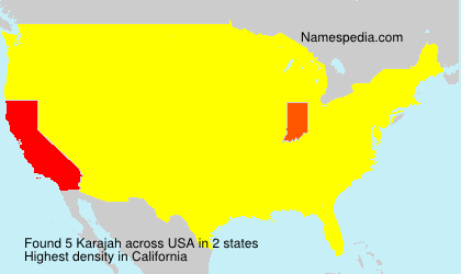 Surname Karajah in USA