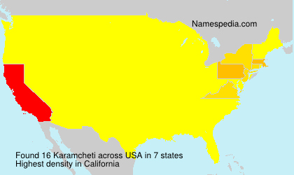Surname Karamcheti in USA