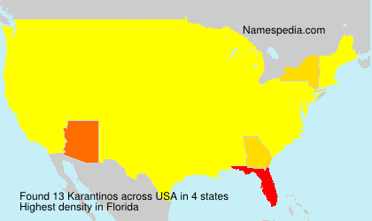 Surname Karantinos in USA