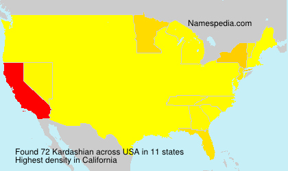 Surname Kardashian in USA