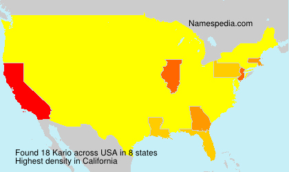 Surname Kario in USA
