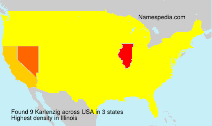Surname Karlenzig in USA