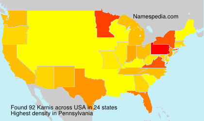 Surname Karnis in USA
