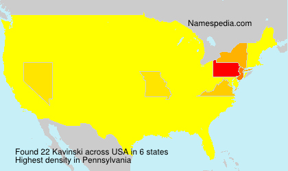 Surname Kavinski in USA