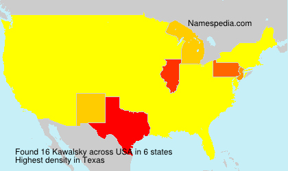 Surname Kawalsky in USA