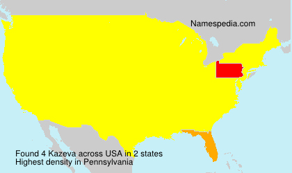 Surname Kazeva in USA