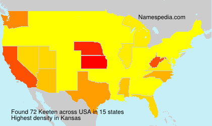 Surname Keeten in USA