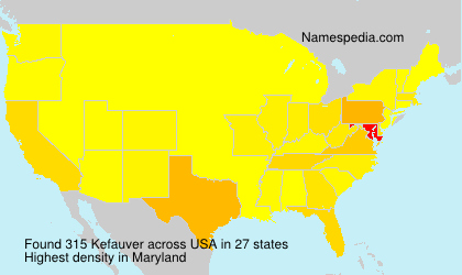 Surname Kefauver in USA