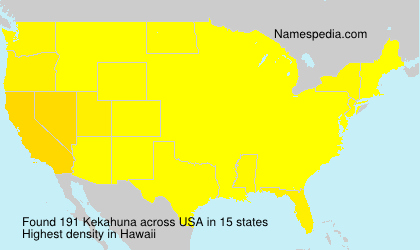 Surname Kekahuna in USA