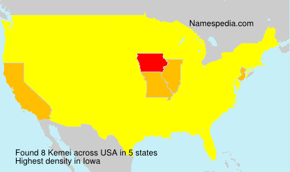 Surname Kemei in USA