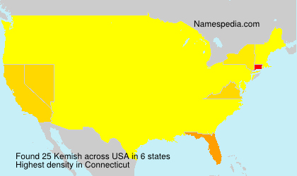 Surname Kemish in USA