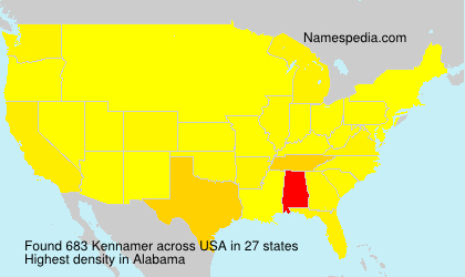 Surname Kennamer in USA