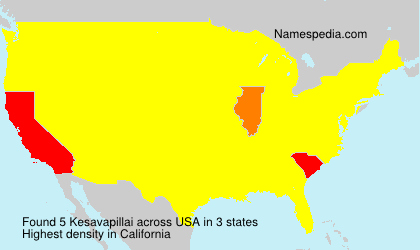 Surname Kesavapillai in USA