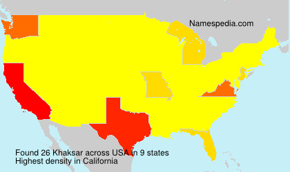 Surname Khaksar in USA