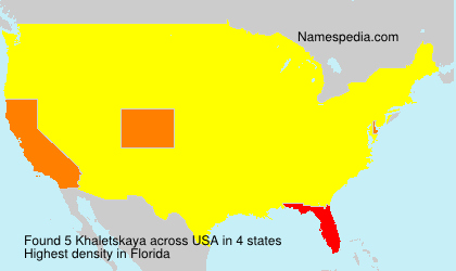 Surname Khaletskaya in USA