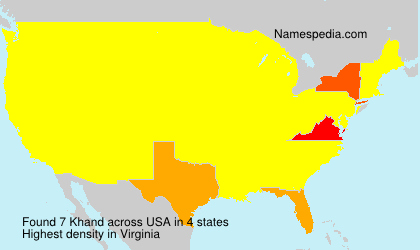 Surname Khand in USA