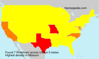 Surname Khashram in USA