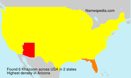 Surname Khazoom in USA