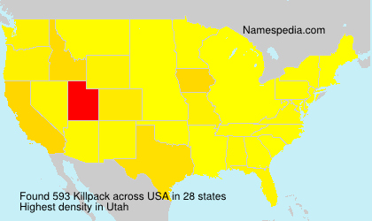 Surname Killpack in USA