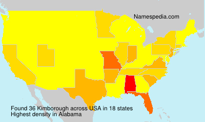 Surname Kimborough in USA