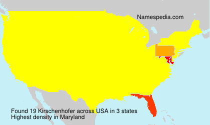 Surname Kirschenhofer in USA