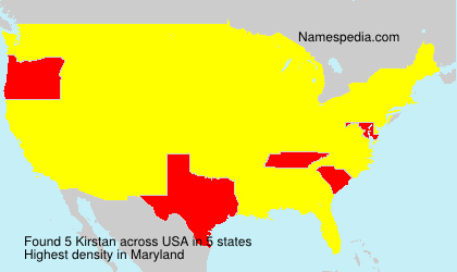 Surname Kirstan in USA